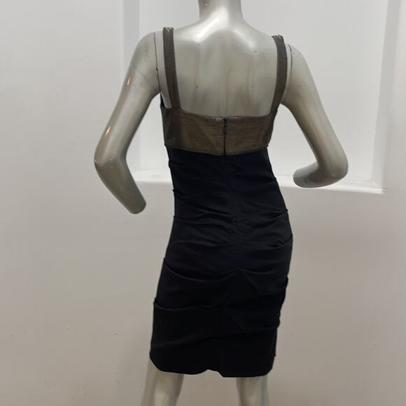 Nicole Miller Collection Sheath Tuck Dress Cocktail Party Size 6 - Picture 2 of 13